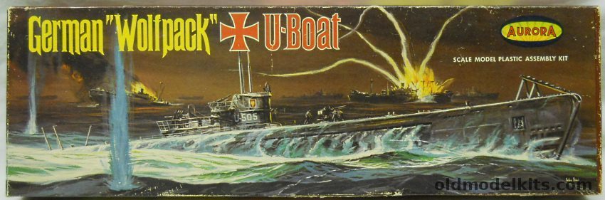 Aurora 1/209 German Wolfpack U-Boat U-505, 716-130 plastic model kit